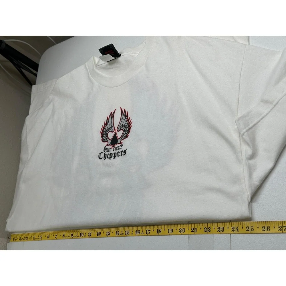 Vintage Orange County Choppers Shirt Mens 2XL White Graphic Motorcycle Dice 2003